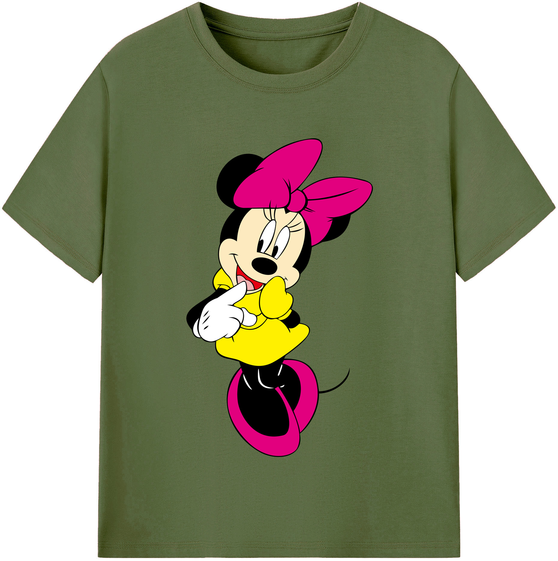 （画像用） ミッキーマウス Mickey Mouse 綿100％半袖Tシャツ（フロントプリント）